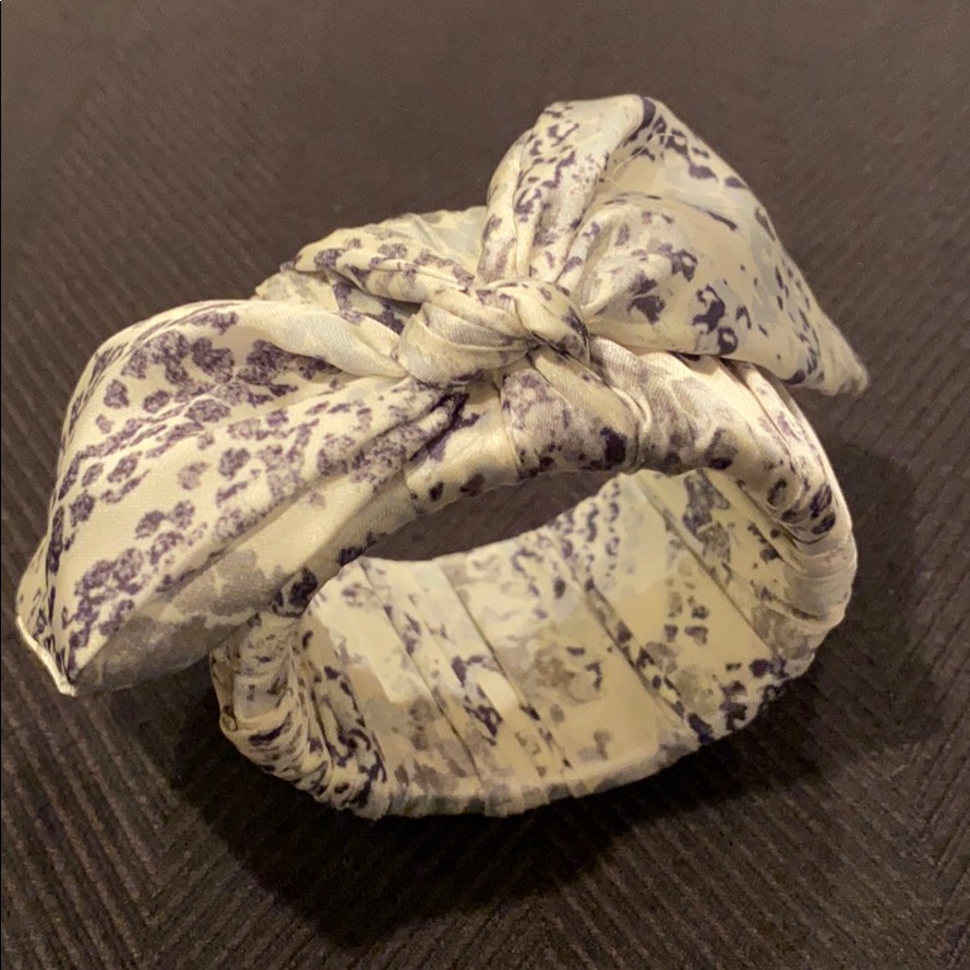 Chico’s Satin Python Print Hinged Cuff Bracelet